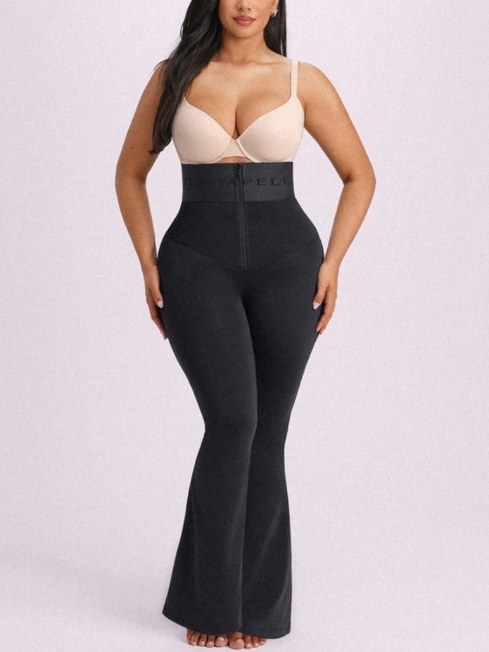 High Waisted Shapewear Flare Leggings (Size L)